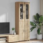 vidaXL Bufet FLORIN Stejar Sonoma 60 x 35 x 182 cm Lemn compozit GartenMobel Dekor (3397916)