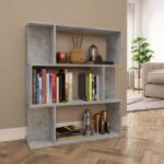 vidaXL Biblioteca/Separator, gri beton, 80x24x96 cm, lemn prelucrat GartenMobel Dekor (800085) Biblioteca