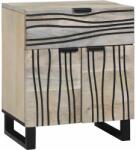 vidaXL Noptiera alba cu sertar si 2 usi, 50 x 33 x 60 cm, lemn prelucrat (4017983)