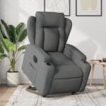 vidaXL Fotoliu electric rabatabil cu ridicare, gri închis, textil GartenMobel Dekor (3204507)