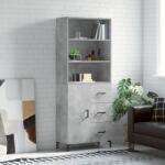 vidaXL Dulap înalt, gri beton, 69, 5x34x180, lemn compozit GartenMobel Dekor (3189473) Comoda