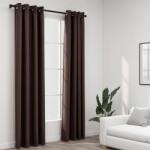 vidaXL Perdele opace, aspect panza, ocheti, 2 buc. , taupe, 140x245 cm GartenMobel Dekor (321202)