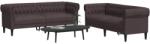 vidaXL Set canapele, 2 piese, maro închis, material textil GartenMobel Dekor (3209203) Canapea