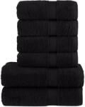 vidaXL Set de prosoape premium SOLUND, 6 piese, negru, 600 g/m2 GartenMobel Dekor (137565) Prosop
