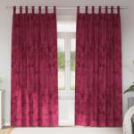 vidaXL Cortine din catifea cu perdele 2 pcs bordo 260 x 140 cm Catifea GartenMobel Dekor (4107717)