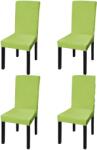 vidaXL Huse de scaun elastice drepte, 4 buc. , verde GartenMobel Dekor (131427)