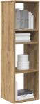 vidaXL Biblioteca, stejar artizanal, 34x31x112 cm, lemn prelucrat GartenMobel Dekor (860291) Biblioteca