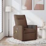 vidaXL Fotoliu de masaj rabatabil, maro, material textil GartenMobel Dekor (4104835)