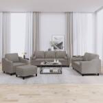 vidaXL Set de canapele cu perne, 4 piese, gri taupe, textil GartenMobel Dekor (3201801) Canapea