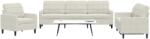 vidaXL Set de canapele cu perne, 3 piese, crem, catifea GartenMobel Dekor (3278439) Canapea