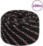 vidaXL Franghie de barca, negru, 20 mm, 100 m, polipropilena GartenMobel Dekor (152369)