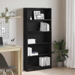 vidaXL Biblioteca Stejar negru 80x24x176 cm Lemn prelucrat GartenMobel Dekor (862456) Biblioteca