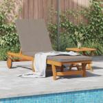 vidaXL Sezlong 1-persoana 2 pcs Maro Lemn Solid de Acacia GartenMobel Dekor (3325203)