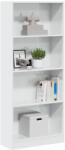 vidaXL Biblioteca, alb extralucios, 60x24x143 cm, lemn prelucrat GartenMobel Dekor (858311) Biblioteca