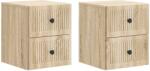 vidaXL Set 2 noptiere suspendate cu 4 sertare, stejar sonoma, 33x34, 5x40 cm (897960)