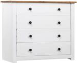vidaXL Dulap lateral, alb, 80 x 40 x 73 cm, gama pin de Panama GartenMobel Dekor (282660) Comoda