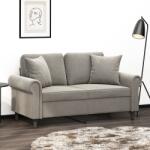 vidaXL Perne decorative, 2 buc. , gri deschis, 40x40 cm, catifea GartenMobel Dekor (349485)
