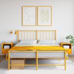 vidaXL Noptiere 2 buc. galben mustar 36x39x50, 5cm otel laminat la rece GartenMobel Dekor (843061)