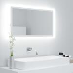 vidaXL Oglinda de baie cu LED, alb, 80x8, 5x37 cm, acril GartenMobel Dekor (804924)