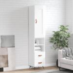 vidaXL Dulap înalt, alb extralucios, 34, 5x34x180 cm, lemn prelucrat GartenMobel Dekor (3200235) Comoda