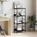 vidaXL Raft pentru carti Stejar negru 50 x 33 x 117.5 cm Lemn compozit GartenMobel Dekor (863553) Biblioteca