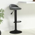 vidaXL Scaun de bar, gri închis, catifea GartenMobel Dekor (333591)