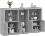 vidaXL Servanta cu lumini LED, gri beton, 162x37x100 cm GartenMobel Dekor (3209173) Comoda