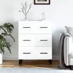 vidaXL Servanta, alb extralucios, 69, 5x34x90 cm, lemn compozit GartenMobel Dekor (827878) Comoda