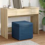 vidaXL Taburet albastru 41 x 41 x 40 cm Stofa si lemn prelucrat GartenMobel Dekor (876748)