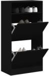 vidaXL Pantofar, negru, 60x34x116 cm, lemn compozit GartenMobel Dekor (840016) Pantofar