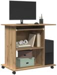 vidaXL Birou pentru computer Stejar artizanal Lemn prelucrat GartenMobel Dekor (856053)