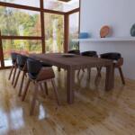 vidaXL Scaune de sufragerie, 6 buc. , lemn curbat si piele ecologica GartenMobel Dekor (270552)