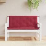 vidaXL Perne banca de gradina 2 buc. , rosu vin, tesatura oxford GartenMobel Dekor (361687)