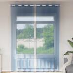 vidaXL Perdele Voile cu Oelii 2 buc Albastru Regal GartenMobel Dekor (4102117)