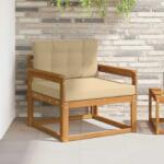 vidaXL Canapea Medie pentru Exterior Lemn Solid de Acacia natural GartenMobel Dekor (3436260) Canapea