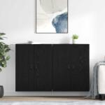 vidaXL Cabinet suspendat 2 pcs Stejar Negru 69, 5 x 34 x 90 cm GartenMobel Dekor (3415592) Comoda