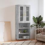vidaXL Dulap înalt, gri beton, 69, 5x34x180, lemn compozit GartenMobel Dekor (3198709) Comoda