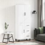vidaXL Dulap înalt, alb, 69, 5x34x180 cm, lemn compozit GartenMobel Dekor (3196035) Comoda