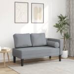 vidaXL Sezlong cu perne, gri deschis, material textil GartenMobel Dekor (4007579)