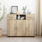 vidaXL Bufet cu sertar Stejar sonoma 88, 5 x 30, 5 x 73 cm Lemn compozit GartenMobel Dekor (880283)