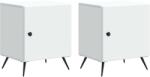 vidaXL Set 2 noptiere albe din lemn prelucrat, 43 x 34, 5 x 50 cm, stil modern (895486)