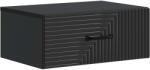 vidaXL Noptiera suspendata cu sertar, neagra, 49 x 34, 5 x 20 cm (898617)