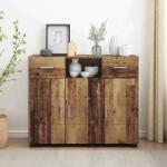 vidaXL Bufet cu sertar Lemn vechi 88, 5 x 30, 5 x 73 cm Lemn compozit GartenMobel Dekor (880289)