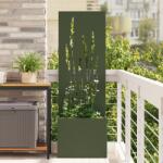vidaXL Ghiveci de Gradina cu Panou Decorativ Olivengrønn 50 x 140 cm GartenMobel Dekor (876465)