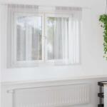 vidaXL Cortina din Voile 2 pcs Gri deschis 140 x 140 cm Poliester GartenMobel Dekor (4108022)