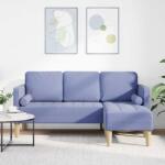 vidaXL Set de canapea cu perna Albastru Jeans Poliester GartenMobel Dekor (42001923) Canapea
