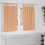 vidaXL Perdele Opaque cu Inel 2 pcs Maro deschis 140 x 140 cm GartenMobel Dekor (4107588)