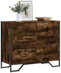 vidaXL Comoda cu sertare stejar fumuriu 91x35, 5x74, 5 cm lemn prelucrat GartenMobel Dekor (3295304) Comoda