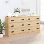 vidaXL Servante, 2 piese, stejar sonoma, lemn prelucrat GartenMobel Dekor (3185242) Comoda