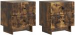 vidaXL Set 2 noptiere stejar fumuriu, 4 sertare, 43 x 34, 5 x 47, 5 cm (893846)